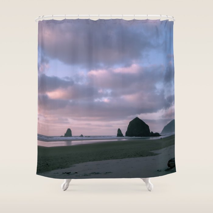 Pastel Cannon Beach Shower Curtain Gallery Image 1