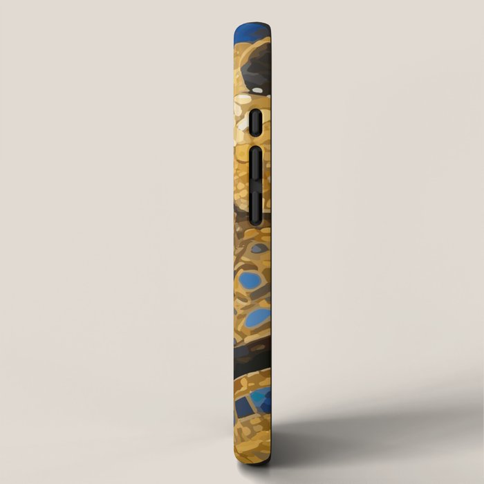 Gustav Klimt Style Brown Dog with Striped Coat iPhone Case Gallery Image 2