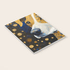 Gustav Klimt Style Brown Dog with Striped Coat Notebook Gallery Image 3