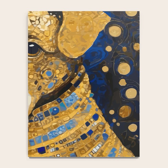 Gustav Klimt Style Brown Dog with Striped Coat Notebook Gallery Image 4