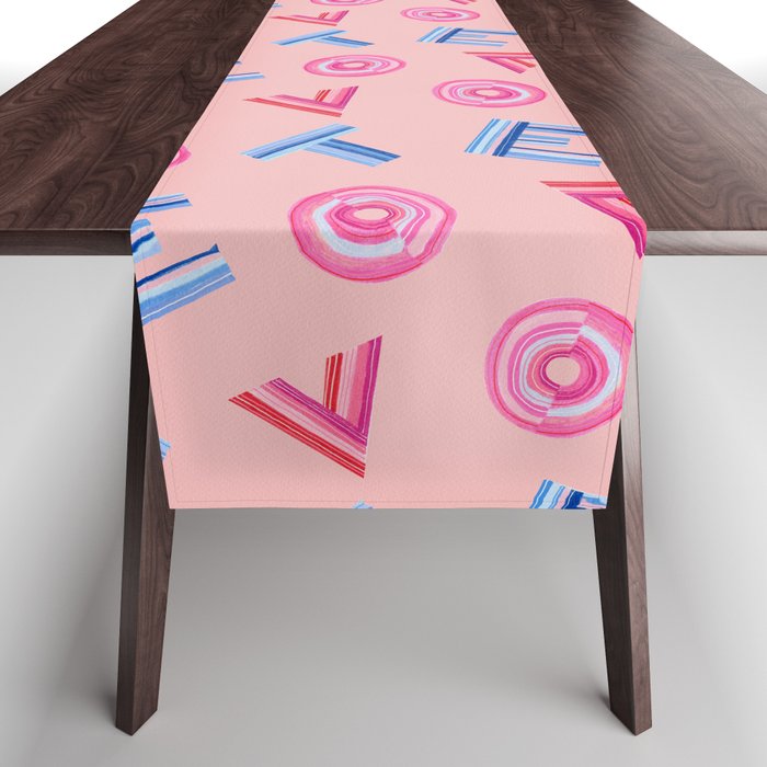 Cast Your Vote | Hand-Lettered Pattern in Peach Table Runner Gallery Image 1