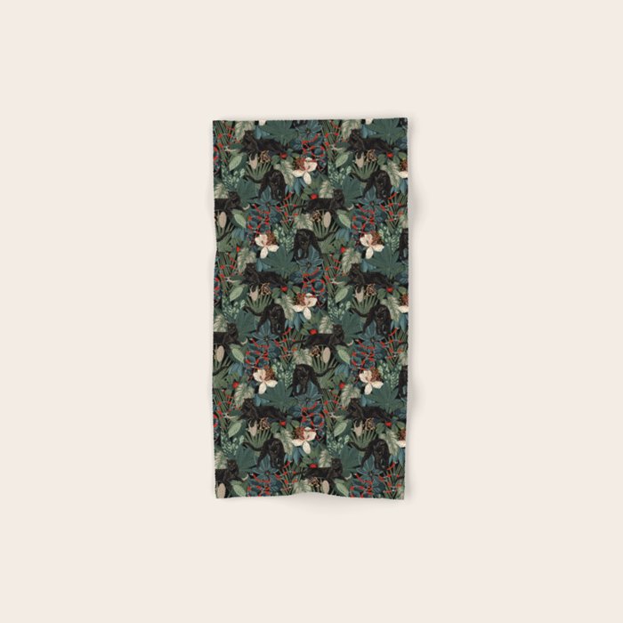 Tropical Black Panther Bath Towel Gallery Image 1