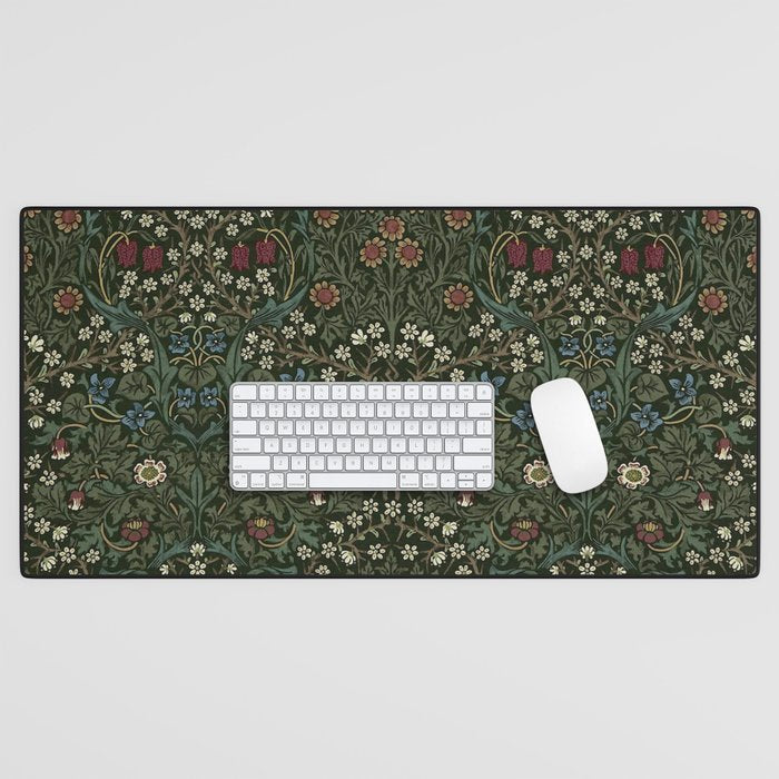 William Morris Vintage Blackthorn Green 1892 Desk Mat Gallery Image 1