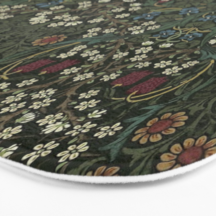 William Morris Vintage Blackthorn Green 1892 Bath Mat Gallery Image 3
