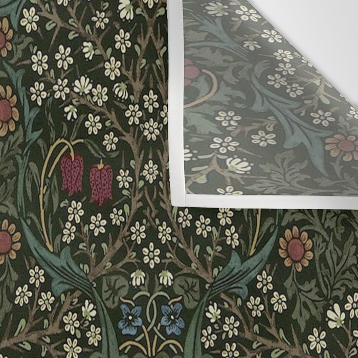 William Morris Vintage Blackthorn Green 1892 Wall Tapestry Gallery Image 3