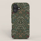William Morris Vintage Blackthorn Green 1892 iPhone Case Gallery Image 1