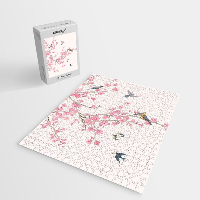 Birds and cherry blossoms Jigsaw Puzzle Gallery Image 2