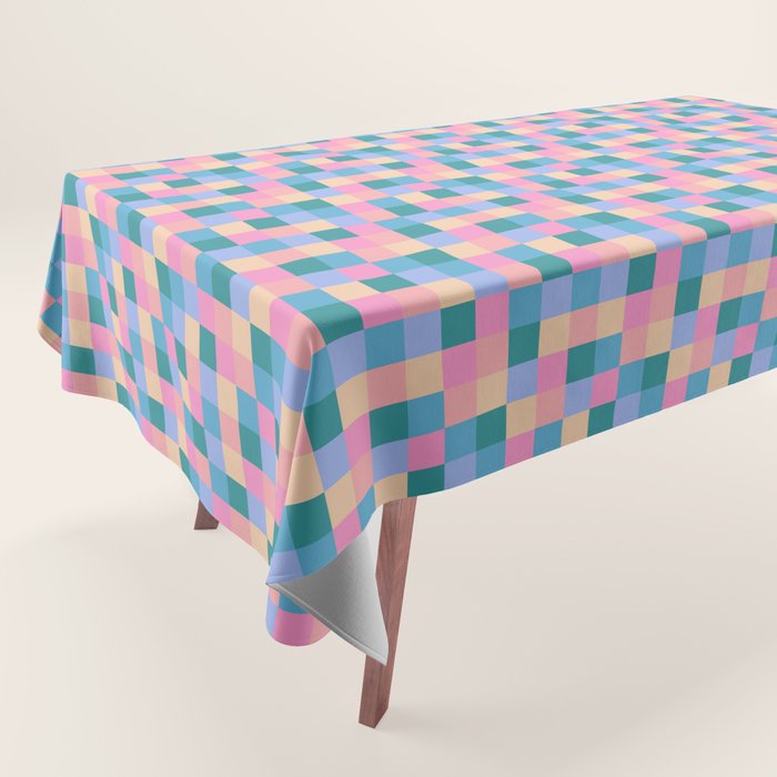Bold Retro Checks Pattern - Small XXXI Tablecloth Gallery Image 1