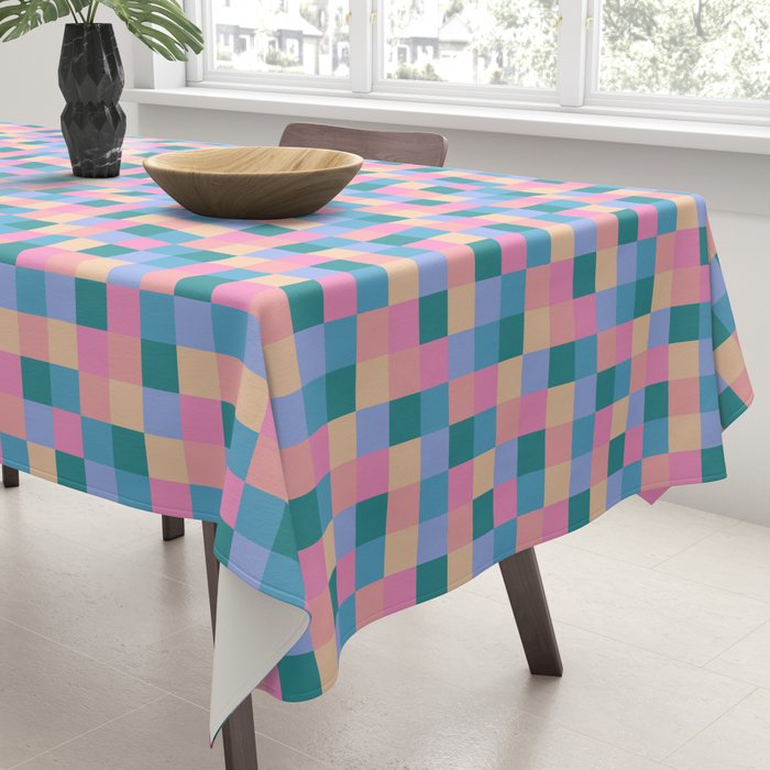 Bold Retro Checks Pattern - Small XXXI Tablecloth Gallery Image 3
