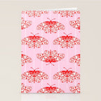 Butterfly Pink Red Stationery Card Gallery Image 2