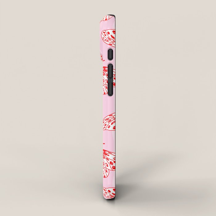 Butterfly Pink Red iPhone Case Gallery Image 2
