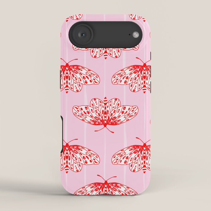 Butterfly Pink Red iPhone Case Gallery Image 2