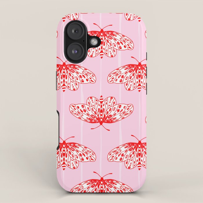 Butterfly Pink Red iPhone Case Gallery Image 1
