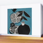 Line Art Pomegranates 4 Wall Mural Gallery Image 2