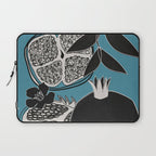Line Art Pomegranates 4 Laptop Sleeve Gallery Image 1