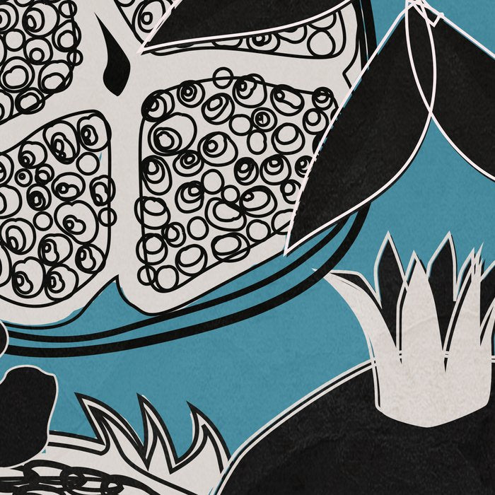 Line Art Pomegranates 4 Coffee Mug Gallery Image 2