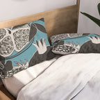 Line Art Pomegranates 4 Pillow Sham Gallery Image 2