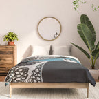 Line Art Pomegranates 4 Comforter Gallery Image 3