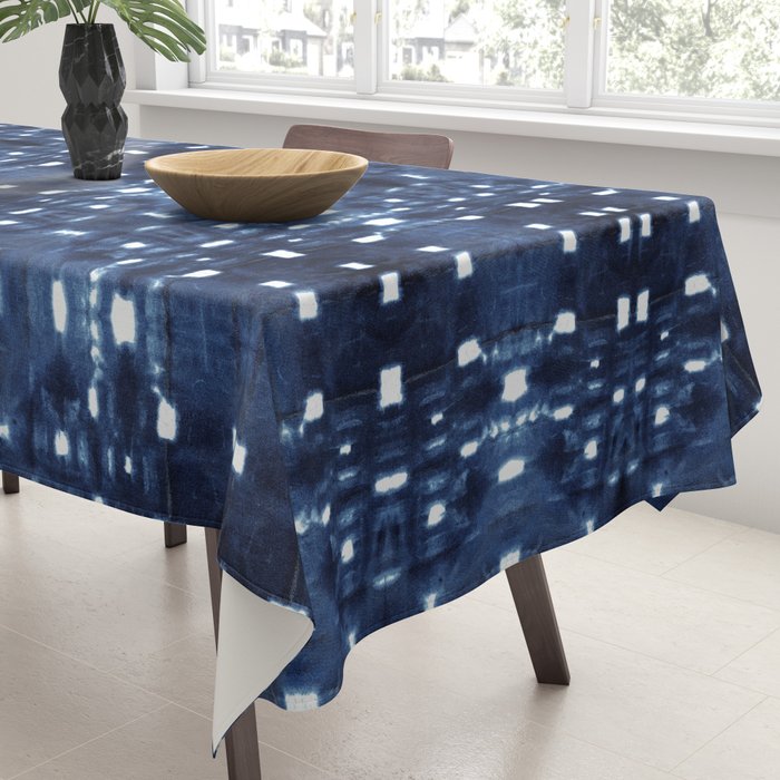 Shibori City Blue Tablecloth Gallery Image 3