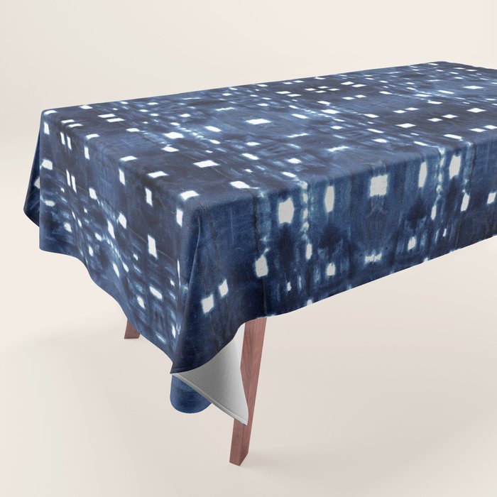 Shibori City Blue Tablecloth Gallery Image 1