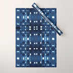 Shibori City Blue Wrapping Paper Gallery Image 1