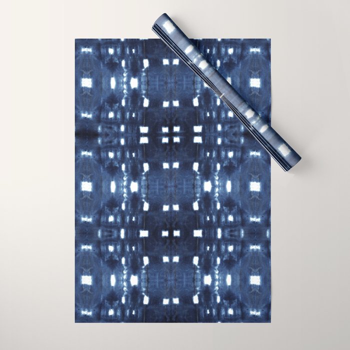 Shibori City Blue Wrapping Paper Gallery Image 1