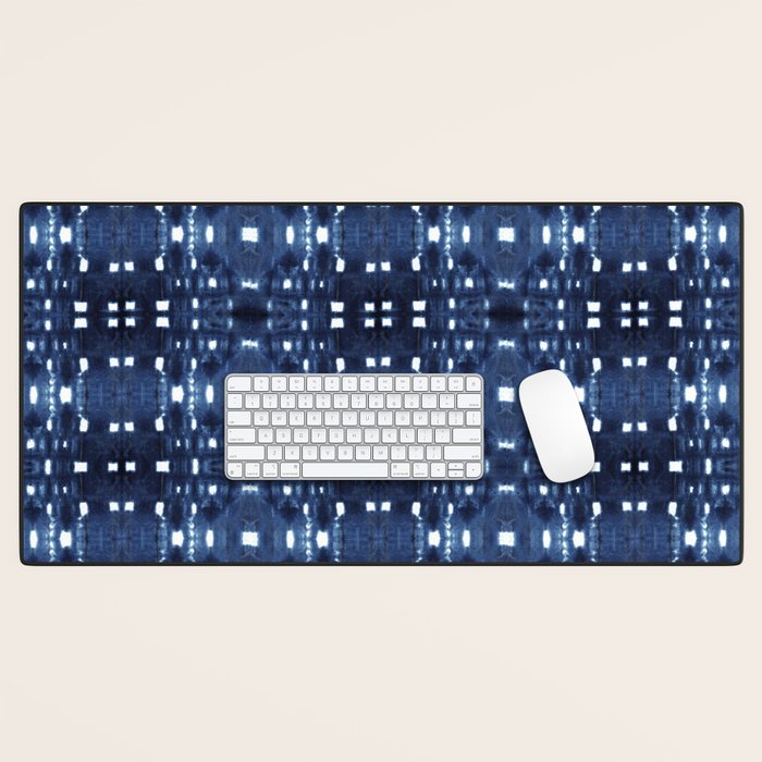 Shibori City Blue Desk Mat Gallery Image 1