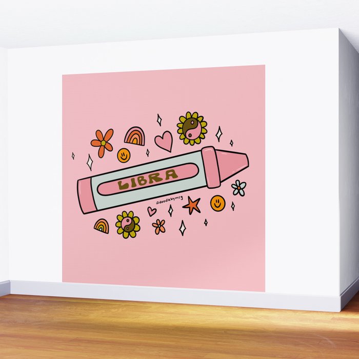 Libra Crayon Wall Mural Gallery Image 2
