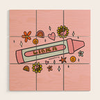 Libra Crayon Wood Wall Art Gallery Image 1