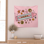 Libra Crayon Wall Tapestry Gallery Image 2