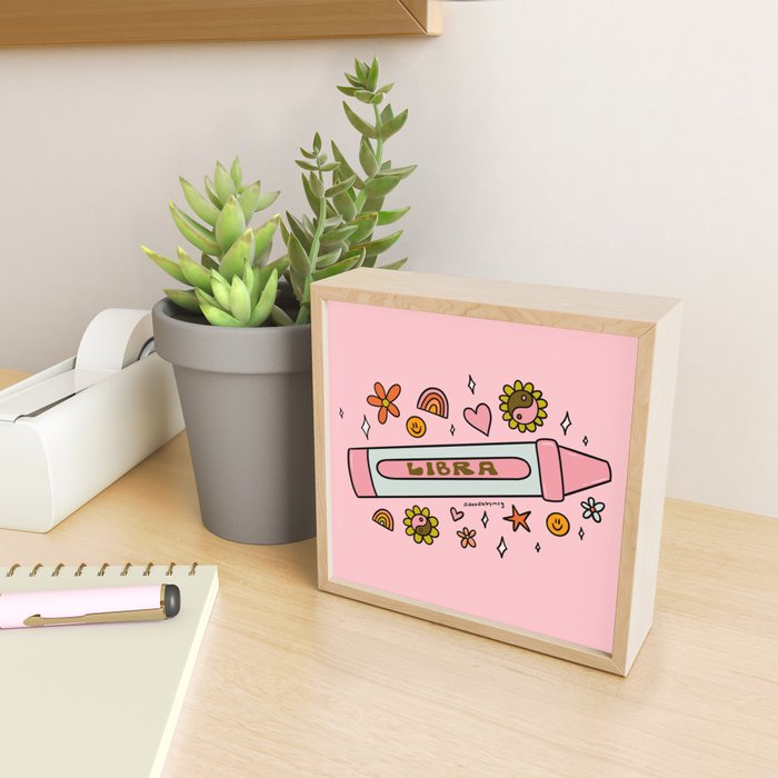 Libra Crayon Mini Art Print Gallery Image 2