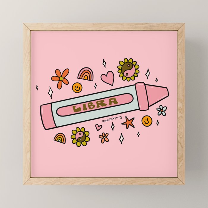 Libra Crayon Mini Art Print Gallery Image 1