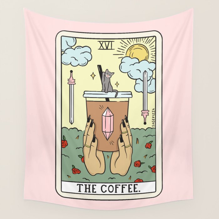 COFFEE READING UPDATED (LIGHT) Wall Tapestry Gallery Image 4