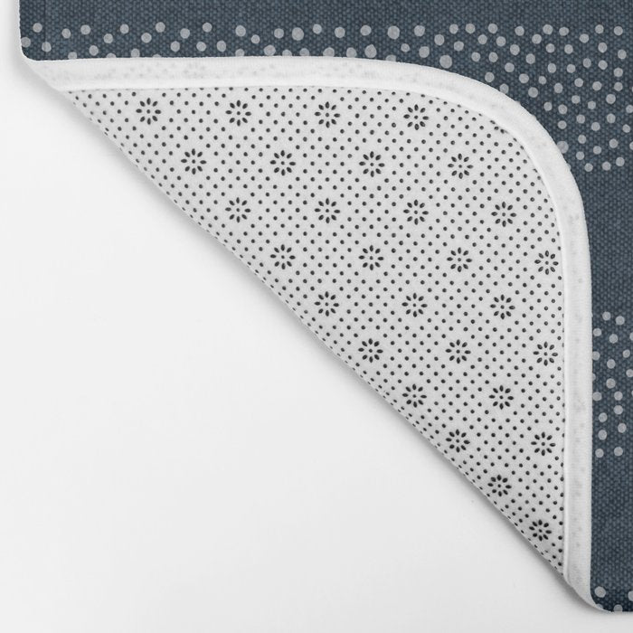 angrand stipple stripes - navy blue Bath Mat Gallery Image 2