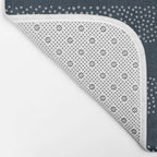 angrand stipple stripes - navy blue Bath Mat Gallery Image 2