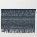 angrand stipple stripes - navy blue Wall Hanging Gallery Image 1