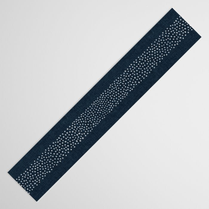 angrand stipple stripes - navy blue Table Runner Gallery Image 3