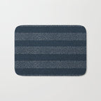 angrand stipple stripes - navy blue Bath Mat Gallery Image 1