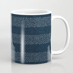 angrand stipple stripes - navy blue Coffee Mug Gallery Image 1