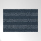 angrand stipple stripes - navy blue Welcome Mat Gallery Image 1