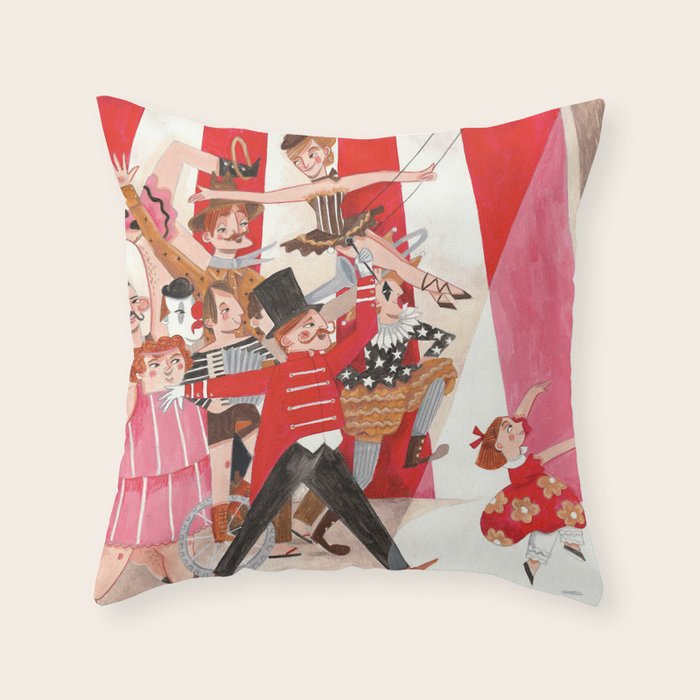 Circus in town Throw Pillow Gallery Image 6