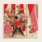 Circus in town Wood Wall Art Gallery Image 1