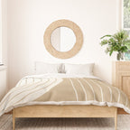 Two Tone Line Curvature LXV Earthy Boho Modern Arch Abstract Duvet Cover Gallery Image 3