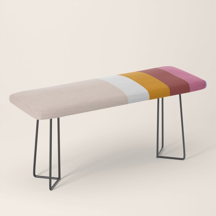 Modern Eclectic Rainbow Bench Gallery Image 1
