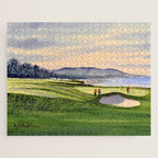 Pebble Beach Golf Course 9th Green Jigsaw Puzzle Gallery Image 1