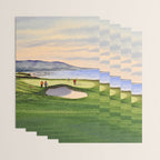 Pebble Beach Golf Course 9th Green Wrapping Paper Gallery Image 3