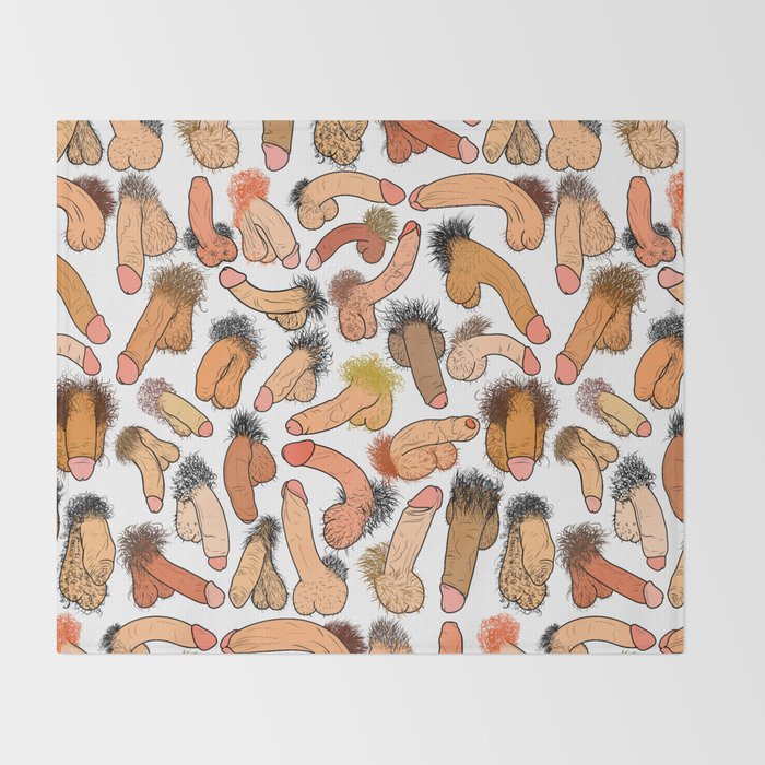 Weenies Peens Schlongs  Throw Blanket Gallery Image 2