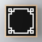 Black and White Greek Key Border Mini Art Print Gallery Image 1