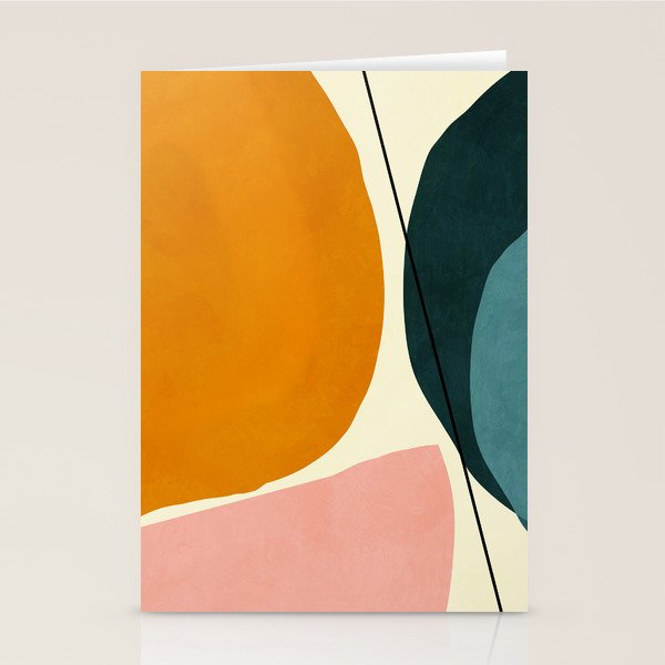 shapes geometric minimal painting abstract Stationery Card Gallery Image 1