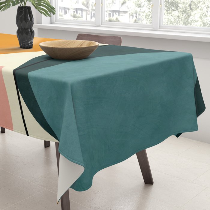 shapes geometric minimal painting abstract Tablecloth Gallery Image 3